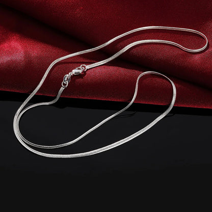 Naszyjnik Srebrny o Płaskim Łańcuszku typu Snake 2mm